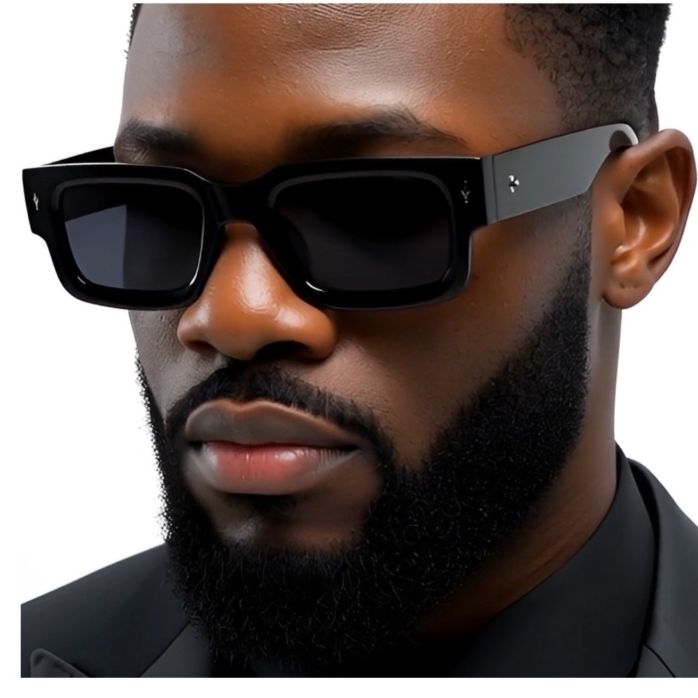 Men's Square Frame Sunglasses‎ Retro Vintage Thick Frame Fashion Shades Hp Hop